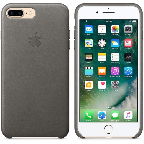 APPLE Custodia in pelle per iPhone 8 Plus / 7 Plus - Grigio Tempesta